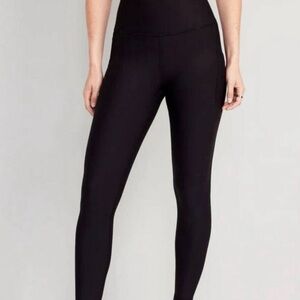 🥑5/$25 Old Navy Black Active Powersoft High Rise Leggings Sz L